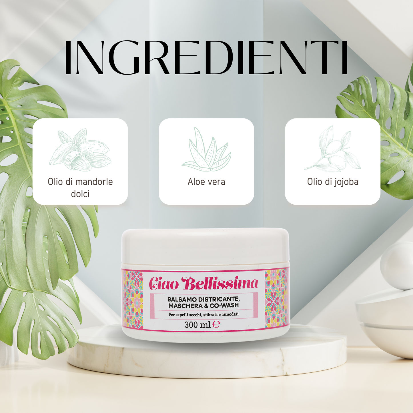 Ciao Bellissima Balsamo Districante, Maschera e Co-Wash 300 ml