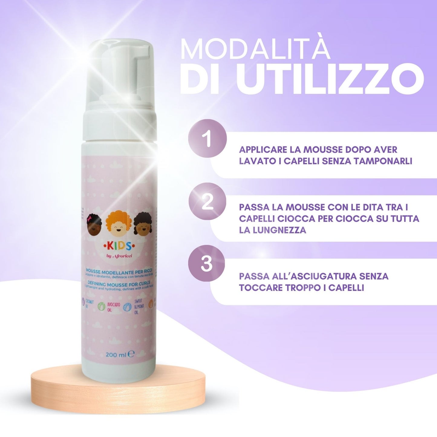 Afroricci Kids Mousse Modellante Per Ricci 200 ml