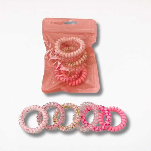 Elastico Bobble Capelli Ricci - colore rosa mix 6 pezzi