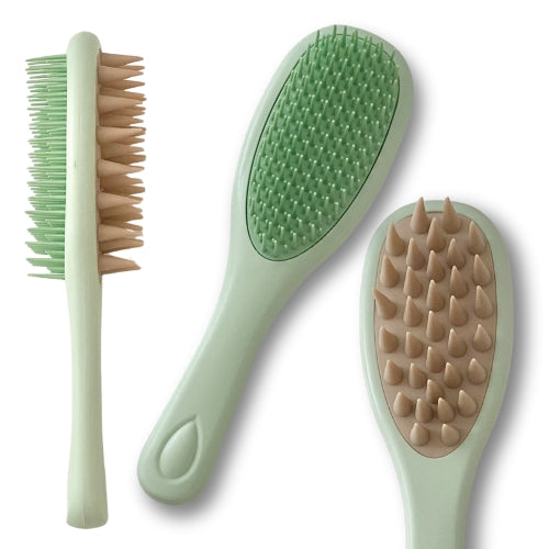 2 in 1 Tangle Massager - colore Verde Acqua Beige