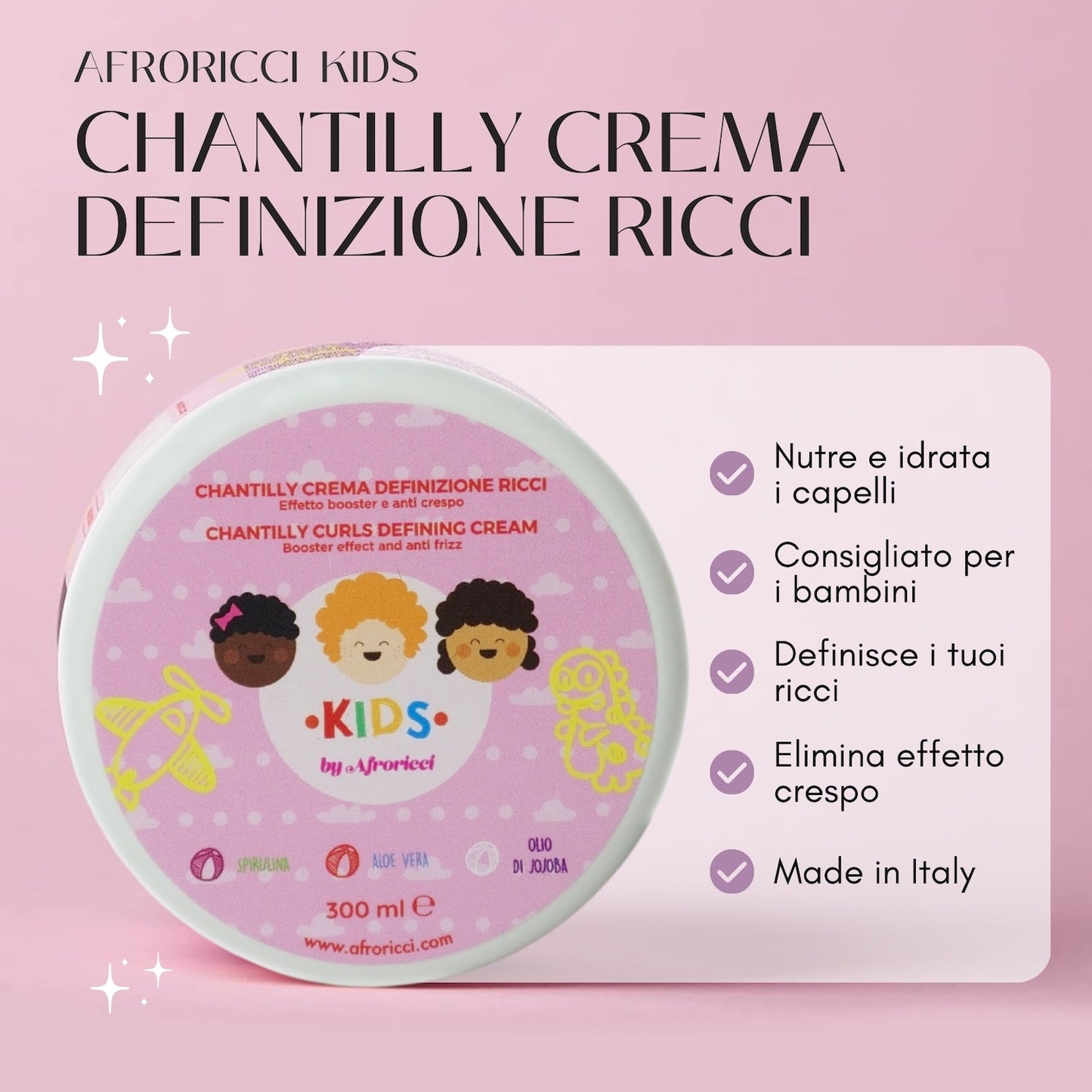Afroricci Kids Chantilly Crema Definizione Ricci 300 ml