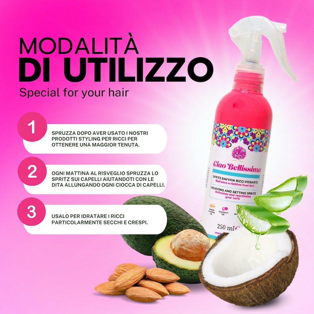 Ciao Bellissima Spritz Ravviva Ricci Fissante 250ml