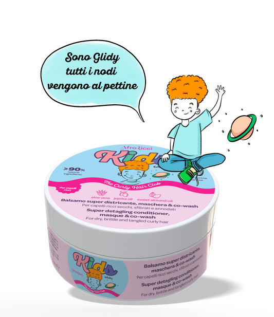 NOVITA' AfroRicci Kids Balsamo Super Districante, Maschera & Co-Wash 300ml