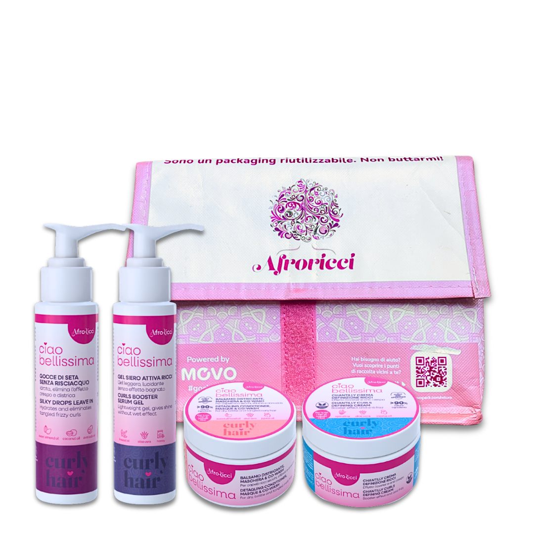 TRAVEL & TESTER kit per capelli ricci